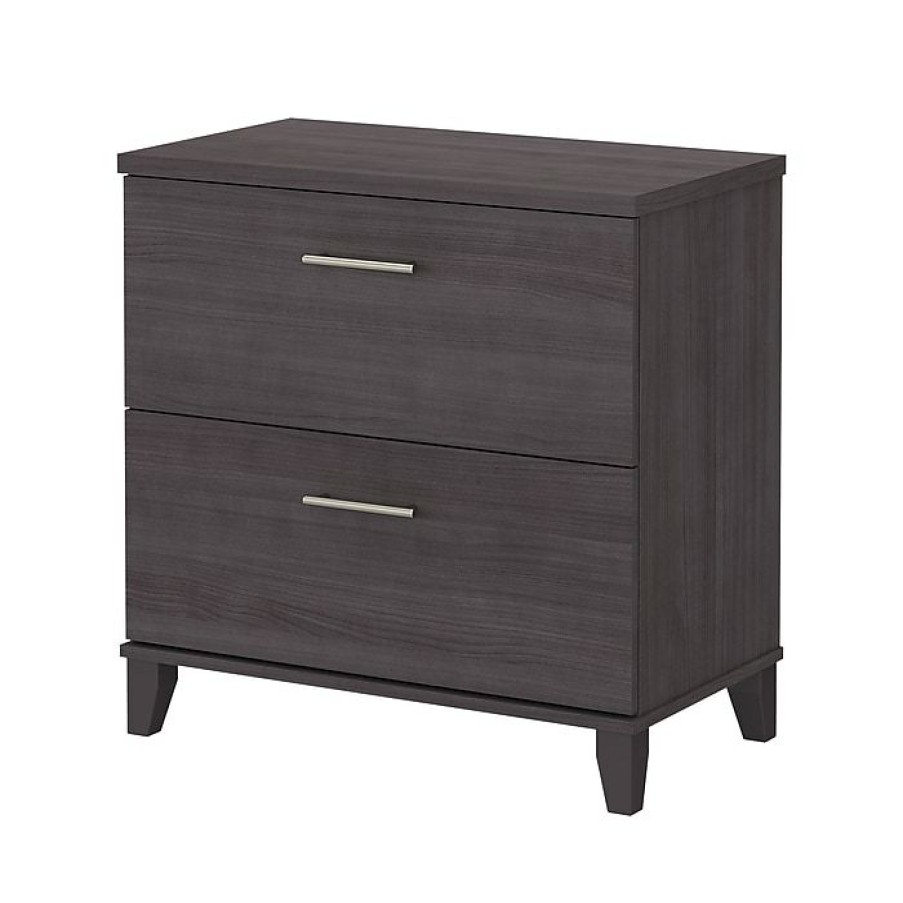 * Bush Furniture Somerset 2-Drawer Lateral File Cabinet, Letter/Legal, Storm Gray, 30 (Wc81580)