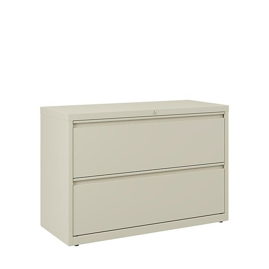 * Staples Lateral File Cabinet, Letter/Legal, 2-Drawer, Putty, 18 5/8 D (59618/17456)