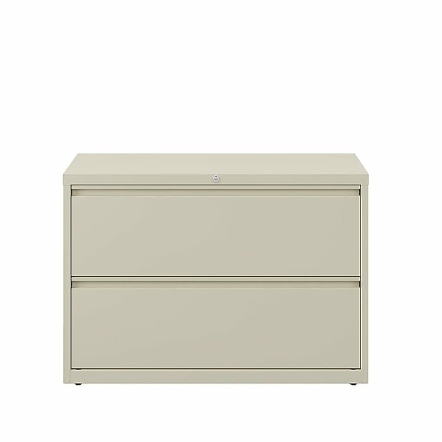 * Staples Lateral File Cabinet, Letter/Legal, 2-Drawer, Putty, 18 5/8 D (59618/17456)