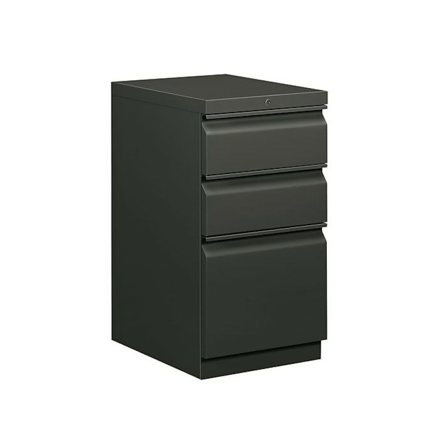 * Hon Brigade 3-Drawer Vertical File Cabinet, Mobile/Pedestal, Letter, Charcoal, 19.88 D (H33720R.L.S)