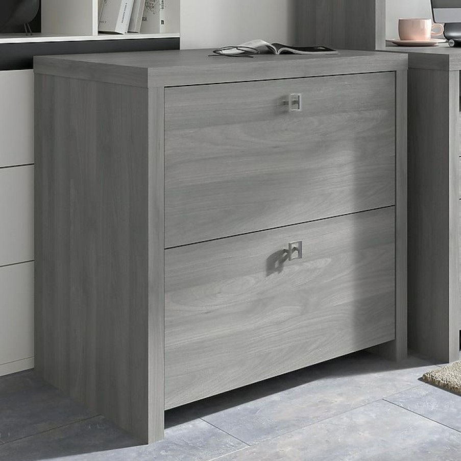 * Office By Kathy Ireland Echo 2-Drawer Lateral File Cabinet, Letter/Legal, Modern Gray, 32 (Ki60402-03)