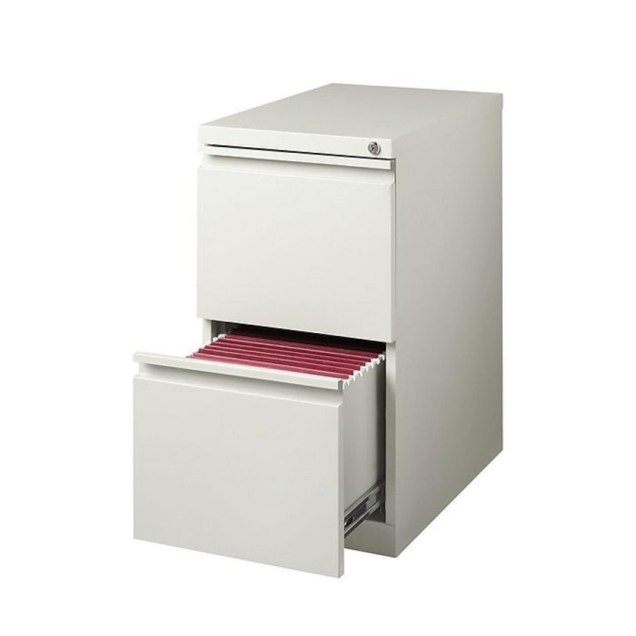 * Staples 2-Drawer Vertical File Cabinet, Locking, Letter, Gray, 19.88 D (25177D)