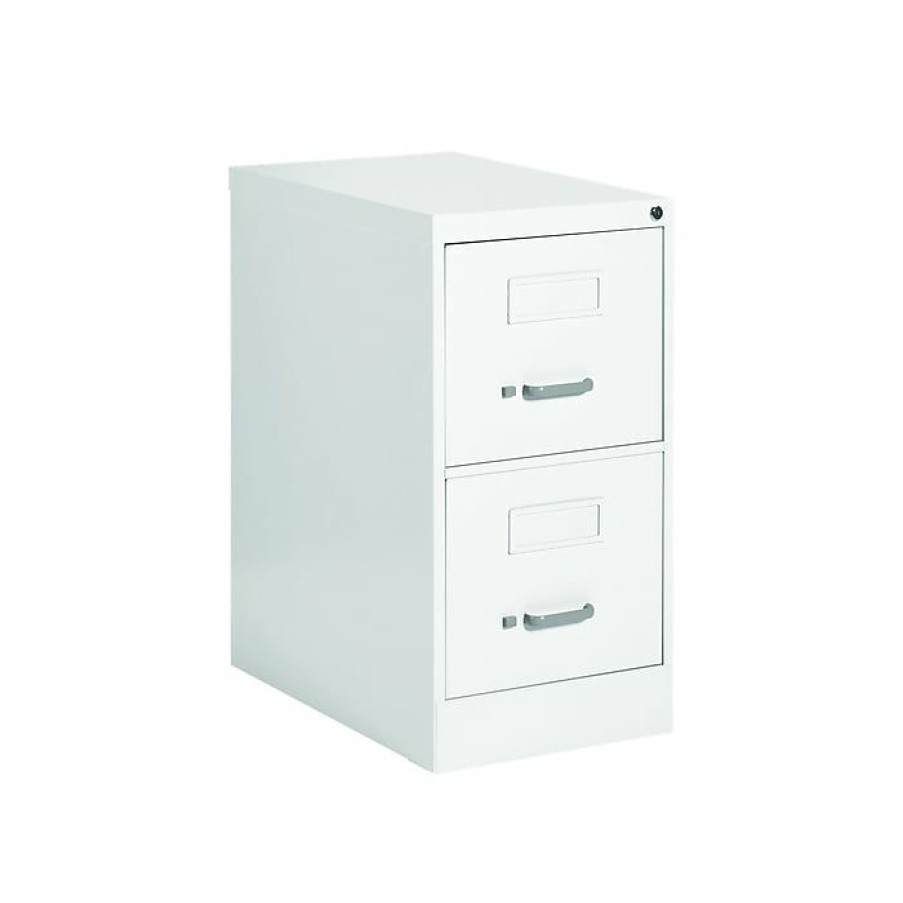 * Global 2500 Series 2-Drawer Vertical File Cabinet, Locking, Letter, White Finish, 25 (Td25201Dwt)