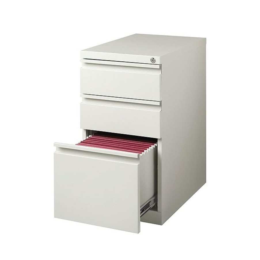 * Staples 3 File Drawers Vertical File Cabinet, Locking, Gray, Letter, 19.88 D (13441D-Cc)