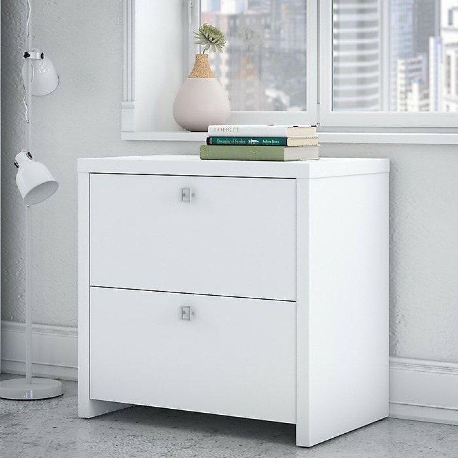 * Office By Kathy Ireland Echo Lateral File Cabinet, Pure White/Pure White (Ki60102-03)