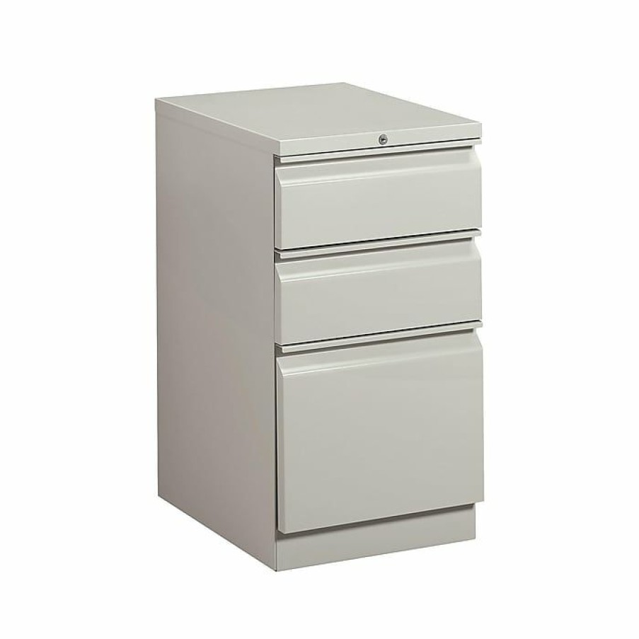 * Hon Brigade 3-Drawer Vertical File Cabinet, Mobile/Pedestal, Letter, Gray, 19.88 D (H33720R.L.Q)