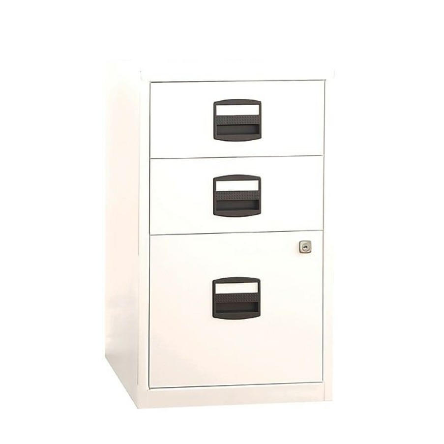 * Bisley 3 Drawer Vertical File, White, Letter, 17"W (File3-Wh)