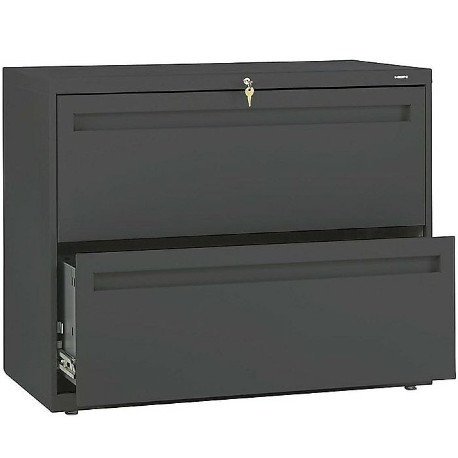 * Hon Brigade 700 Series 2-Drawer Lateral File Cabinet, Locking, Charcoal, Letter/Legal, 36 W (H782.L.S)