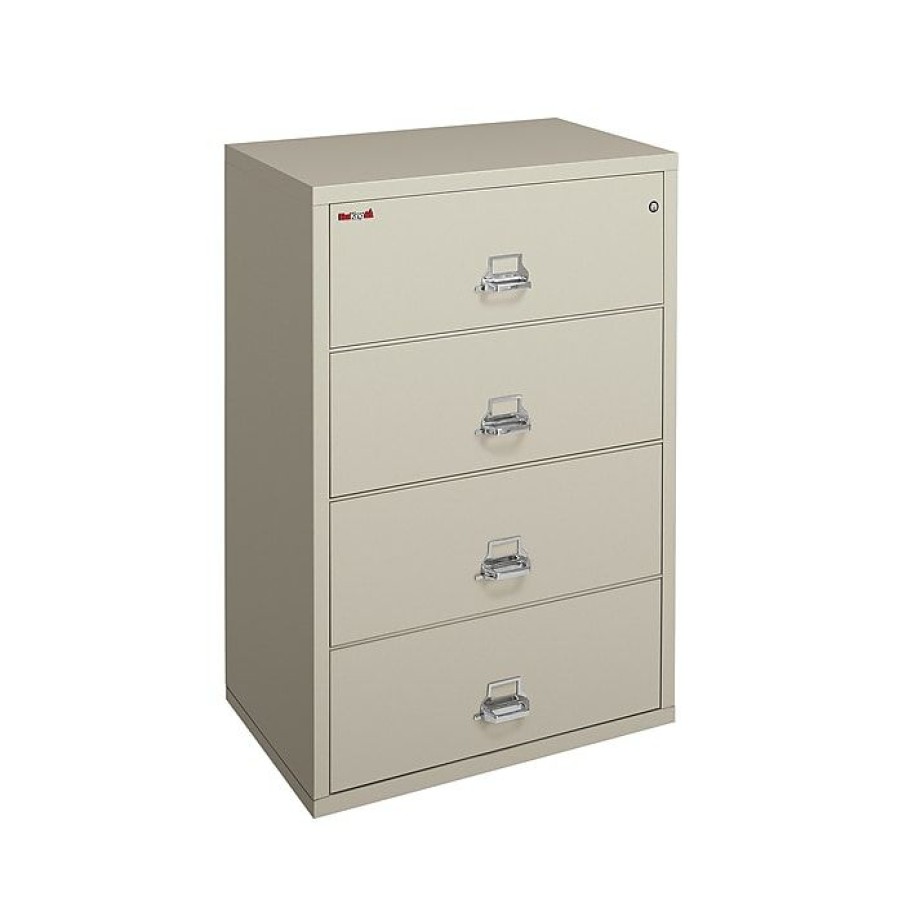 * Fireking Classic 4-Drawer Lateral File Cabinet, Fire Resistant, Letter/Legal, Beige, 31.19 W (4-3122-Cpa)