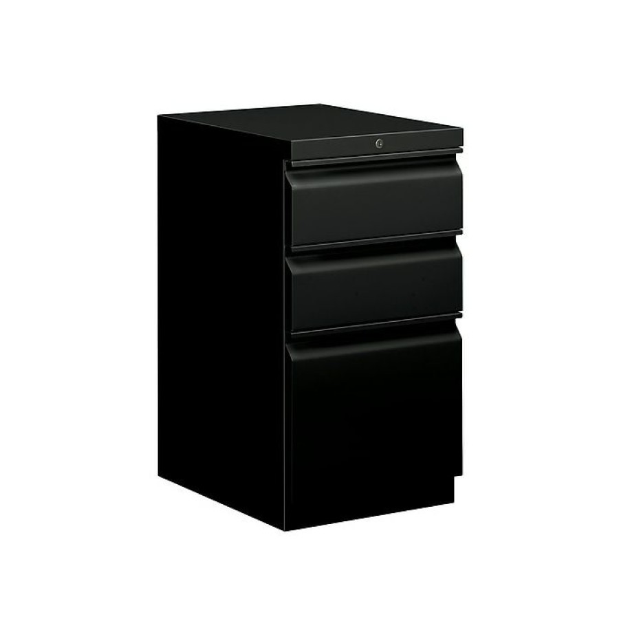 * Hon Brigade 3-Drawer Vertical File Cabinet, Mobile/Pedestal, Letter, Black, 22.88 D (Hon33723Rp)