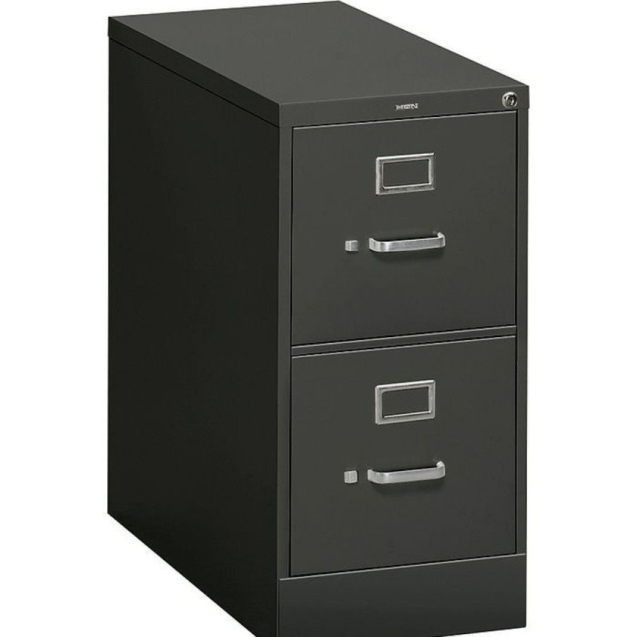 * Hon 310 Series Vertical File Cabinet, Letter, 2-Drawer, Charcoal, 26 1/2 D