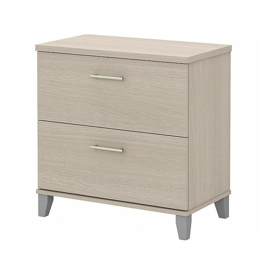 * Bush Furniture Somerset 2-Drawer Lateral File Cabinet, Letter/Legal, Sand Oak, 29.72 (Wc81180)