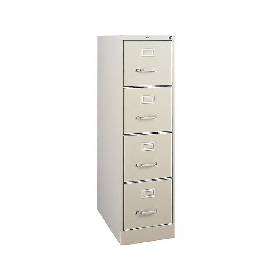 * Staples 4 File Drawers Vertical File Cabinet, Locking, Gray, Legal, 26.5 D (13451D)