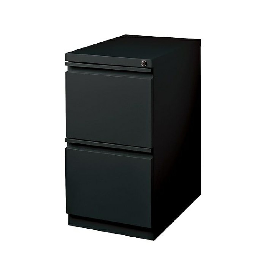 * Staples 2-Drawer Vertical File Cabinet, Locking, Letter, Black, 19.88 D (24876D)