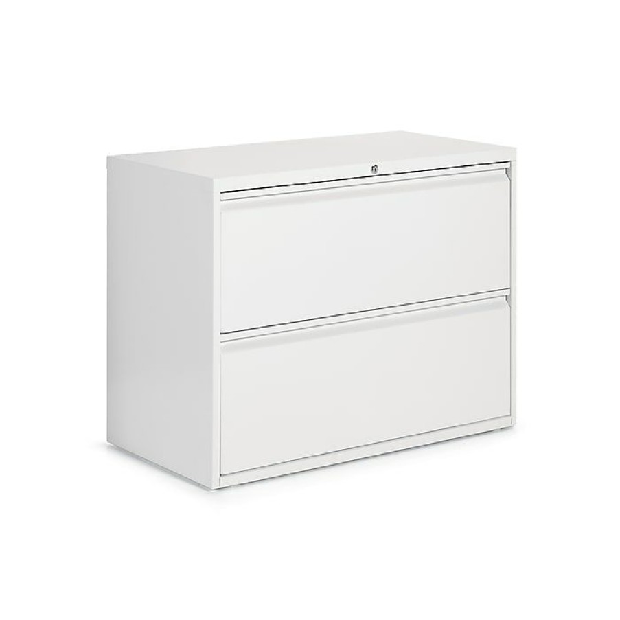 * Global 9300 Plus Series 2-Drawer Lateral File Cabinet, Locking, Letter/Legal, Designer White, 36 (Td9336P-2F1H-Dwt)