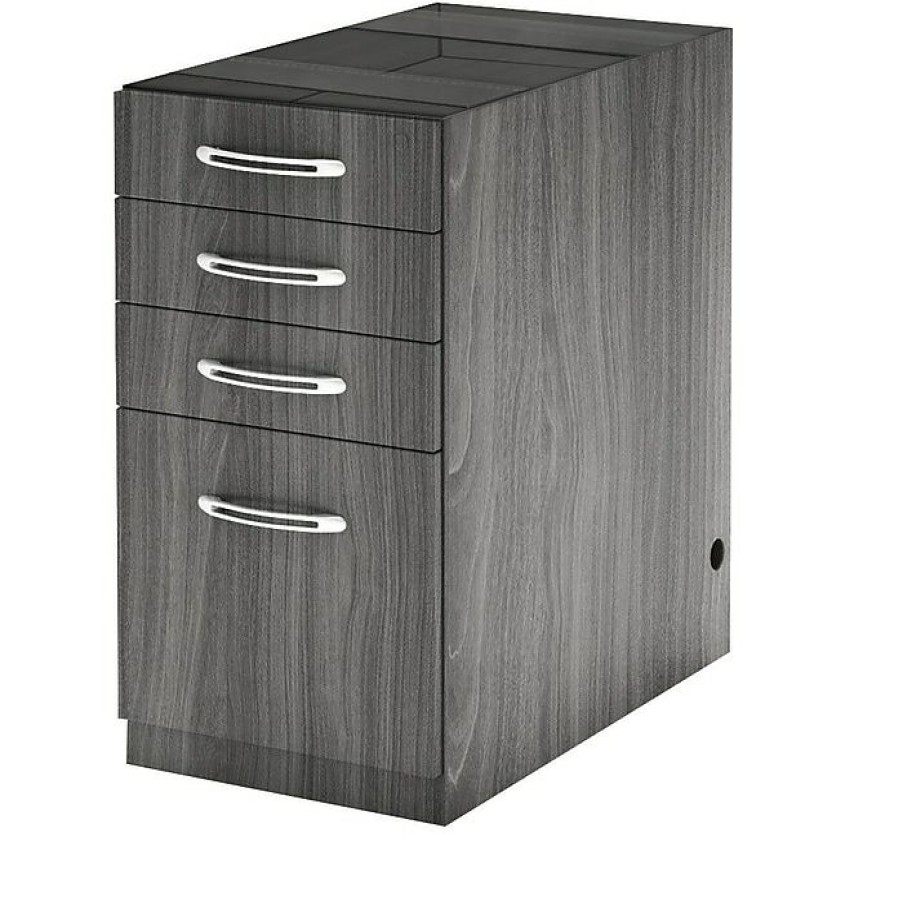 * Safco Aberdeen Credenza Pedestal, Pencil/Box/Box/File, 20 D, Gray Steel (Apbbf20Lgs)