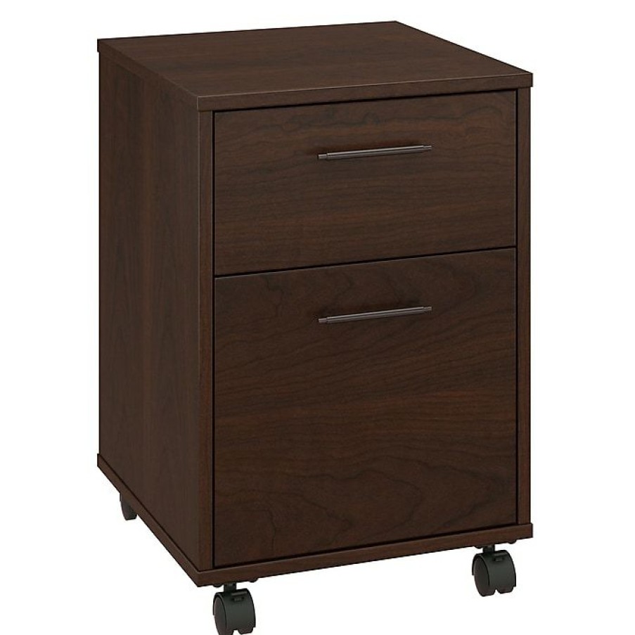 * Bush Furniture Key West 2 Drawer Mobile File Cabinet, Bing Cherry (Kwf116Bc-03)