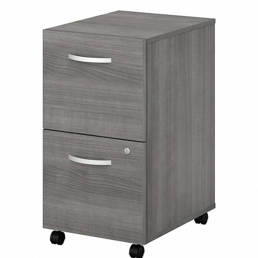 * Bush Business Furniture Studio C 2 Drawer Mobile File Cabinet, Platinum Gray (Scf116Pgsu)