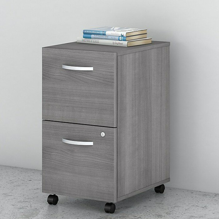 * Bush Business Furniture Studio C 2 Drawer Mobile File Cabinet, Platinum Gray (Scf116Pgsu)