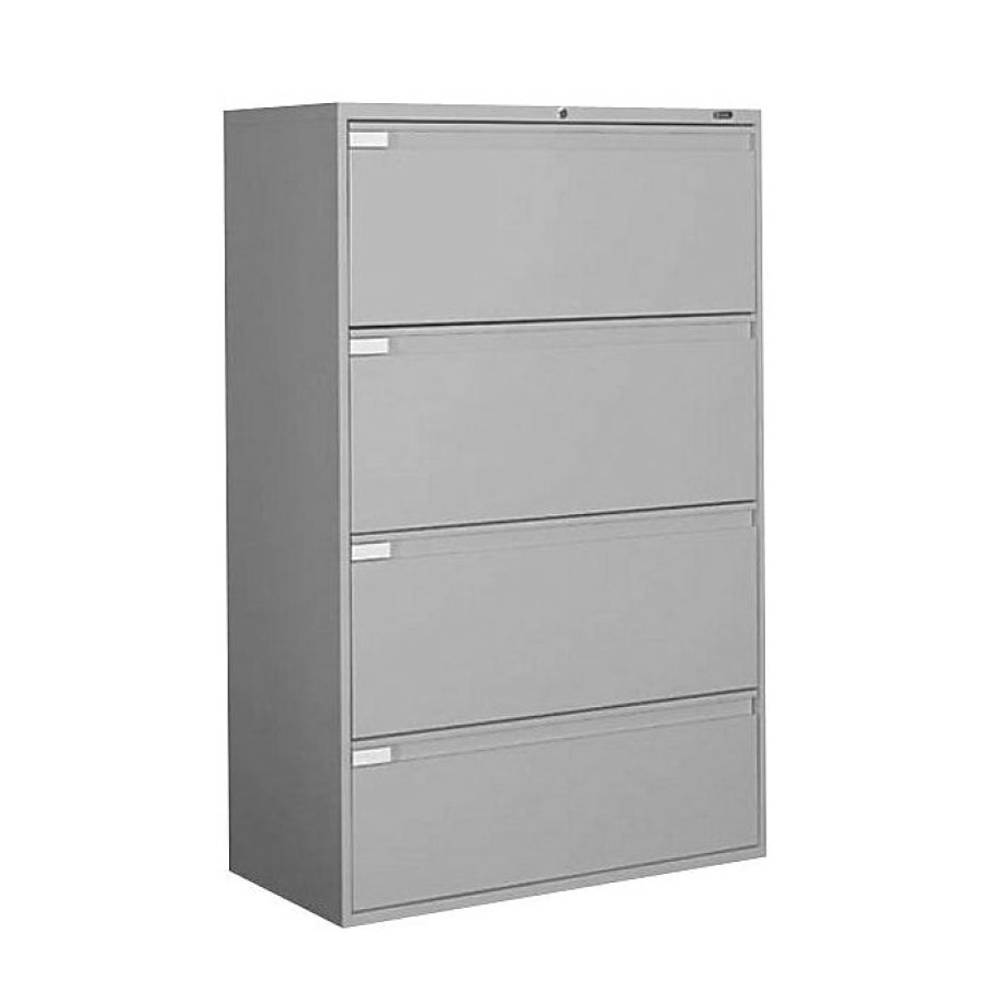 * Global 9300P Series Business-Plus Lateral File Cabinet, Ltr/Lgl, 4-Drawer, Light Grey, 18 D, 36 W