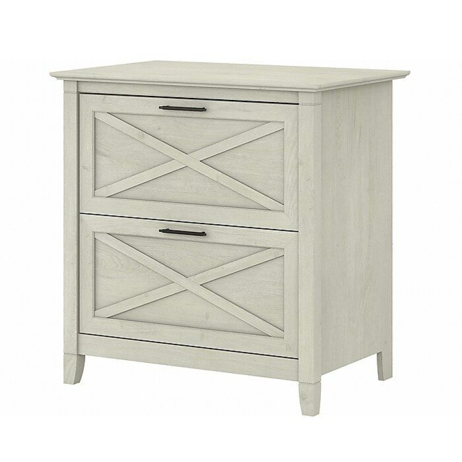 * Bush Furniture Key West 2-Drawer Lateral File Cabinet, Letter/Legal, Linen White Oak, 30 (Kwf130Lw-03)