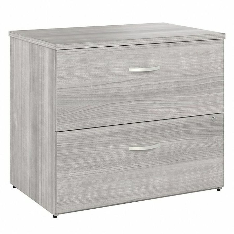 * Bush Business Furniture Studio A 2-Drawer Lateral File Cabinet, Locking, Letter/Legal, Platinum Gray, 36 (Sdf136Pgsu-Z)