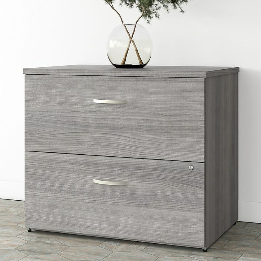 * Bush Business Furniture Studio A 2-Drawer Lateral File Cabinet, Locking, Letter/Legal, Platinum Gray, 36 (Sdf136Pgsu-Z)