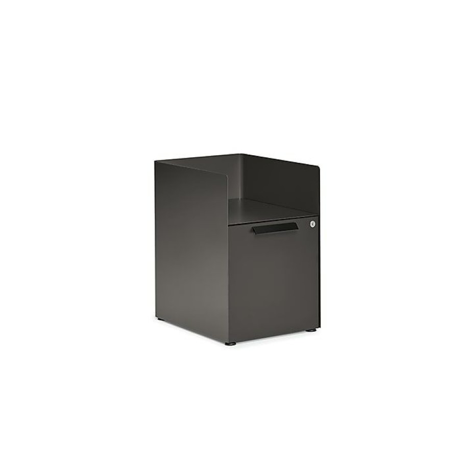 * Asap Allsteel Radii Alcove 1-Drawer File Cabinet, Bin/File, Letter/Legal, Flint, 15 W (Apgmbp18Snpt001)