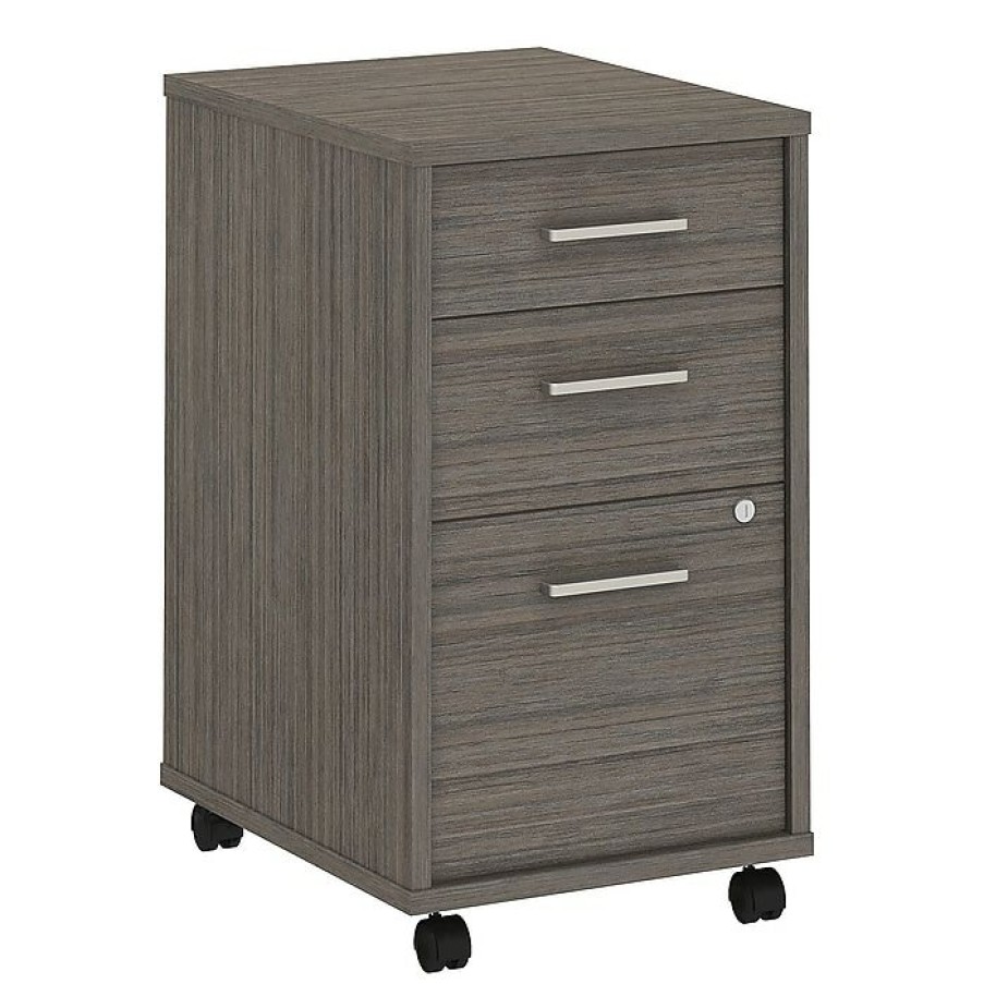 * Office By Kathy Ireland Method 3 Drawer Mobile File Cabinet Assembled, Cocoa (Ki70103Su)