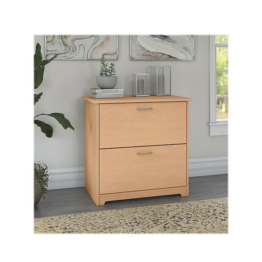 * Bush Furniture Cabot 2-Drawer Lateral File Cabinet, Letter/Legal, Natural Maple, 31 (Wc31680)