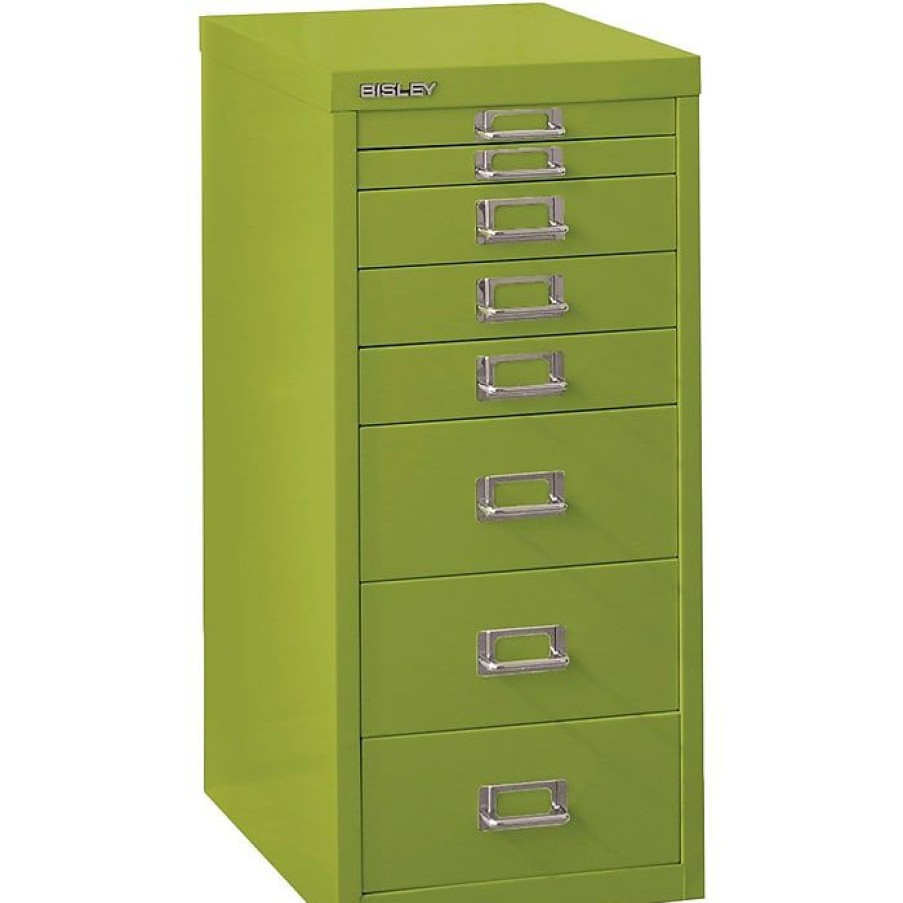 * Bindertek Bisley Eight Drawer Steel Multidrawer, Green, Letter/A4 (Md8-Gr)