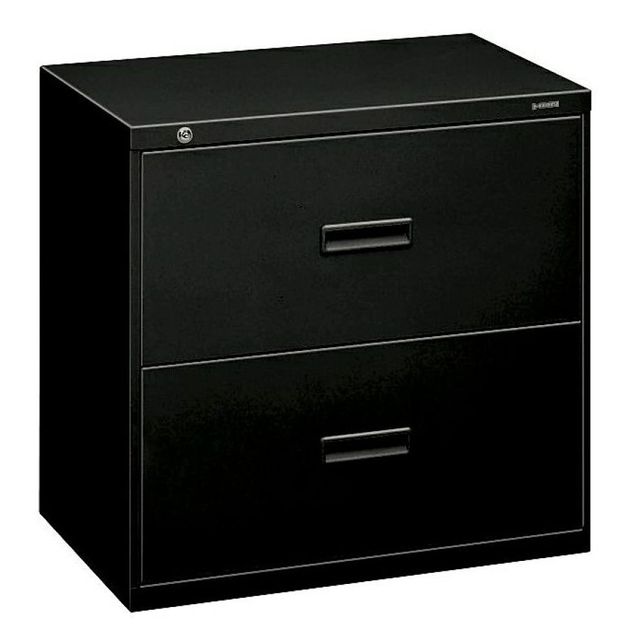 * Hon Lateral File, 2 Drawers, Molded Pull, 30 W, Black Finish (Bsx432Lp)