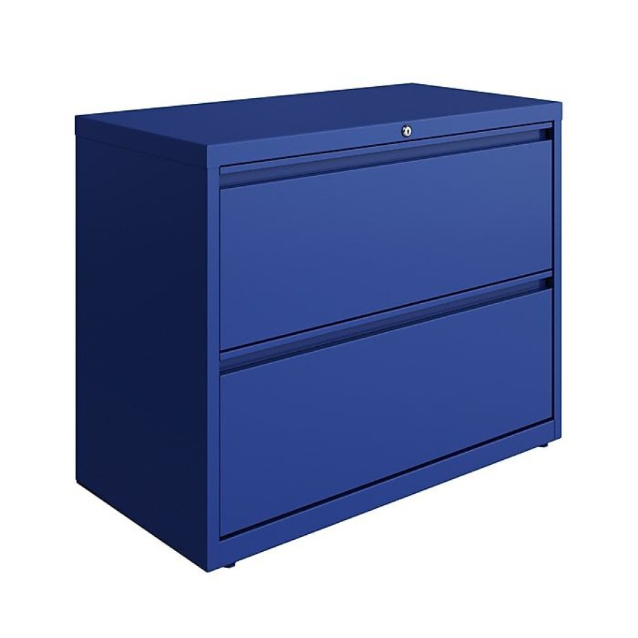 * Hirsh Hl10000 Series 2-Drawer Lateral File Cabinet, Locking, Letter/Legal, Classic Blue, 36 (24250)