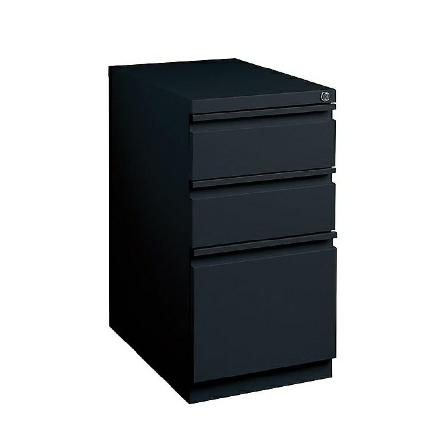 * Staples 3-Drawer Vertical File Cabinet, Locking, Black, Letter, 22.88 D (25170D)