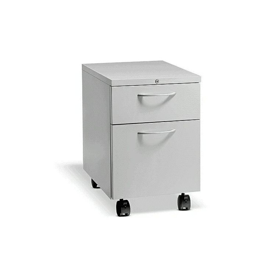 * Hon Flagship 2-Drawer Mobile Pedestal, Platinum (Hon15923Alloft)