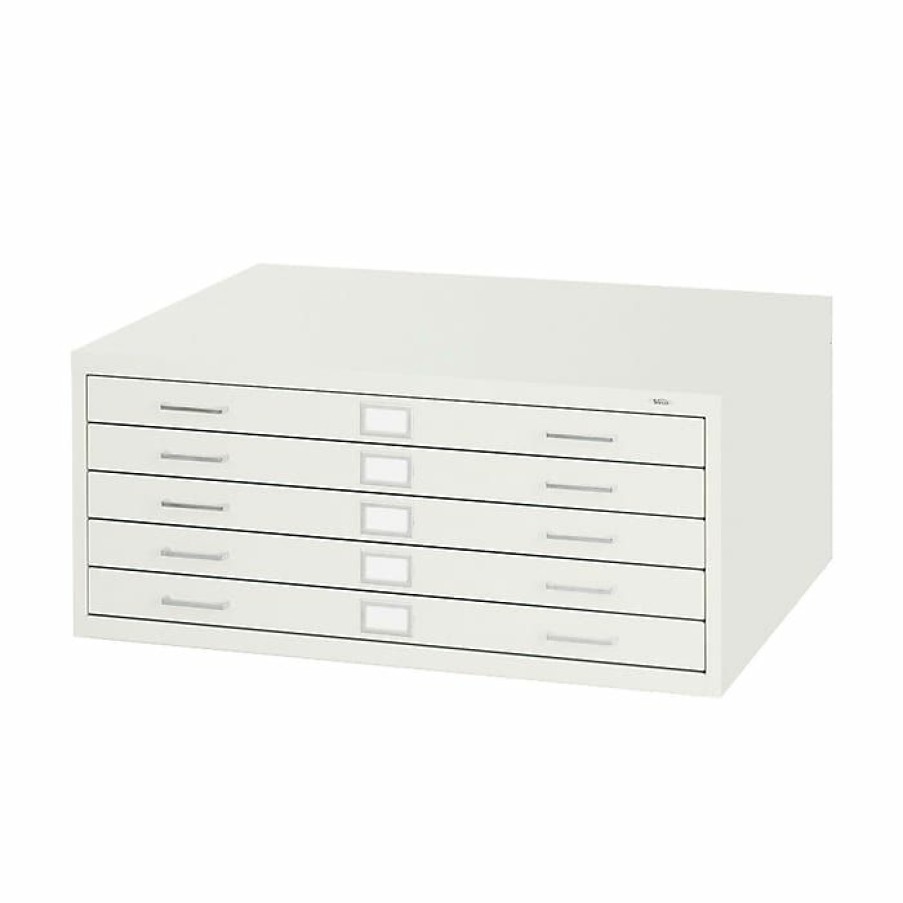 * Safco Graphic Arts 5-Drawer Steel Flat File For 24 X 36 Documents, White