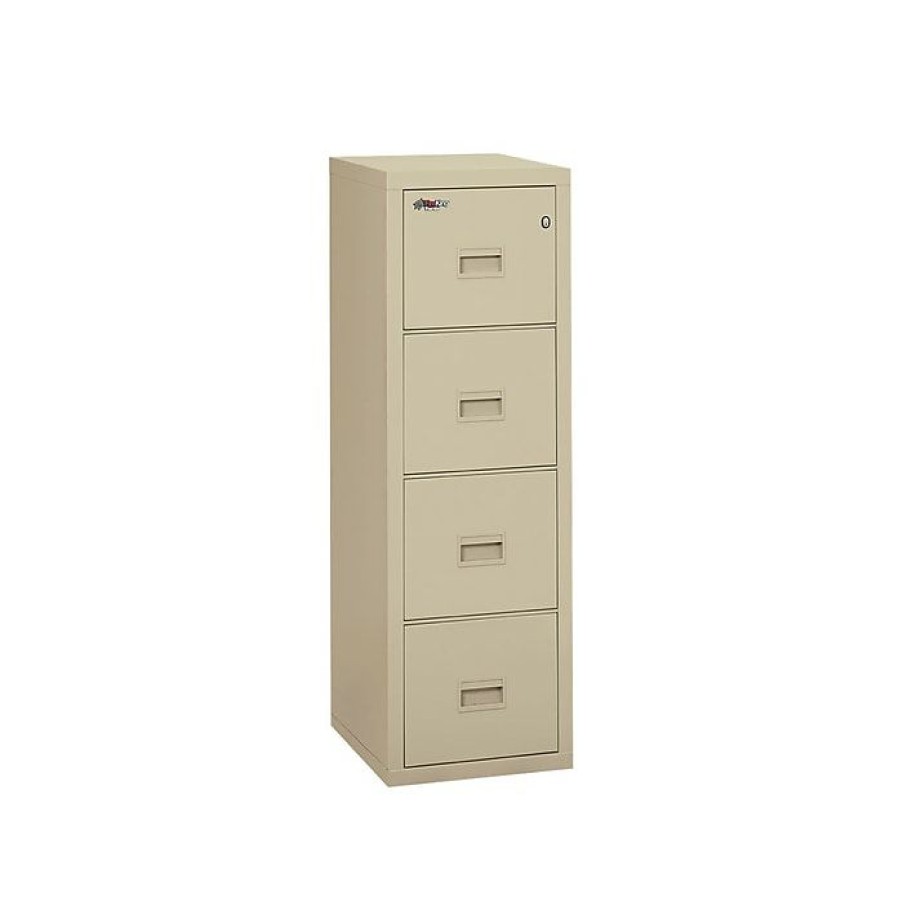 * Fireking Turtle 4-Drawer Vertical File Cabinet, Fire Resistant, Letter/Legal, Beige, 22.13 D (4R1822-Cpa)