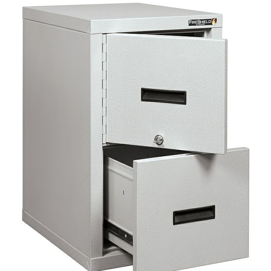 * Fireking Fireshield 2-Drawer Vertical File Cabinet, Letter/Legal, Arctic White (2S1822-Ddssf)