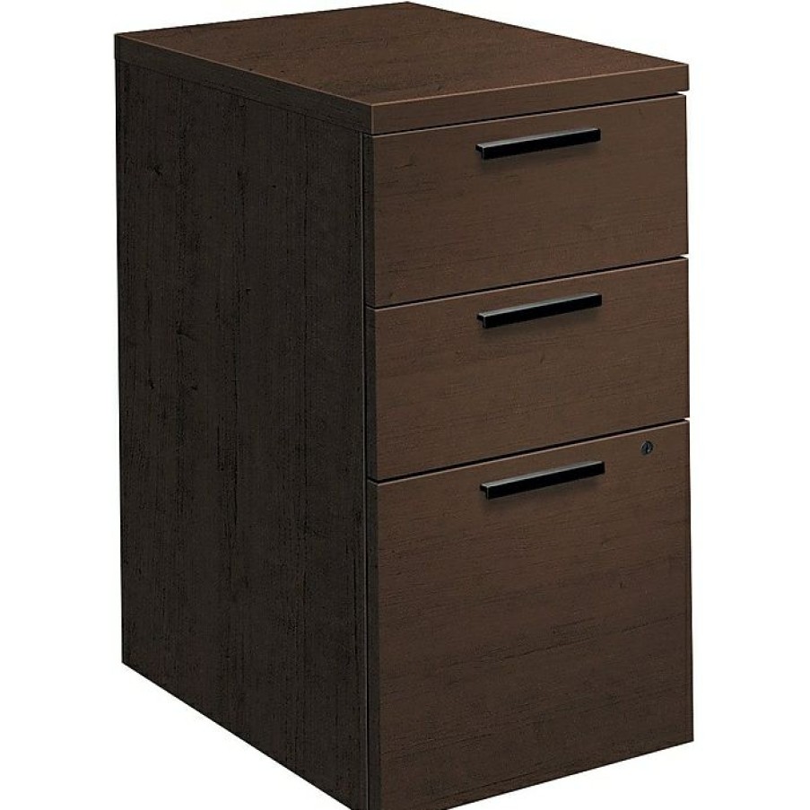 * Hon 10500 Series Mobile Pedestal, 2 Box/1 File Drawer, 15-3/4 W, Mocha Finish (Hon105102Momo)