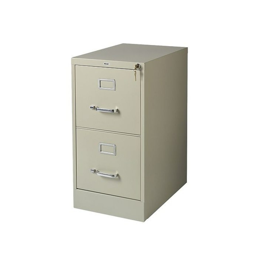 * Staples 2-Drawer Vertical File Cabinet, Locking, Letter, Putty/Beige, 22 D (22334D)