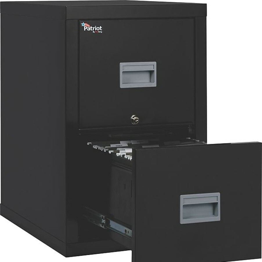 * Fireking Patriot 2-Drawer Fireproof File Cabinets, Letter/Legal, Black (2P1825Cbli)