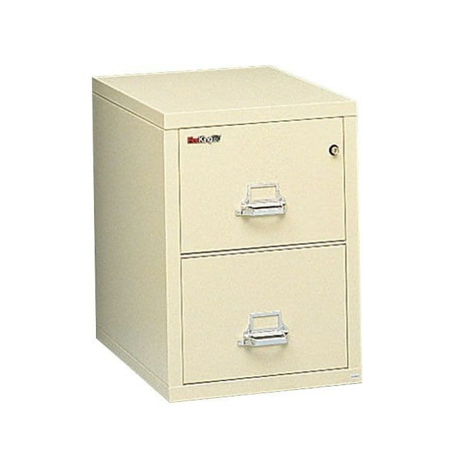 * Fireking 1-Hour 2-Drawer 25 Legal Fire Resistant Vertical Cabinet, Putty, Truck To Loading Dock