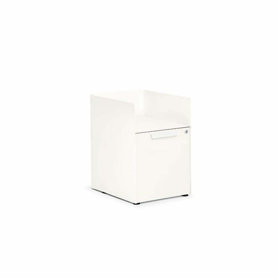 * Asap Allsteel Radii Alcove 1-Drawer File Cabinet, Bin/File, Letter/Legal, White (Apgmbp18Snpt002)