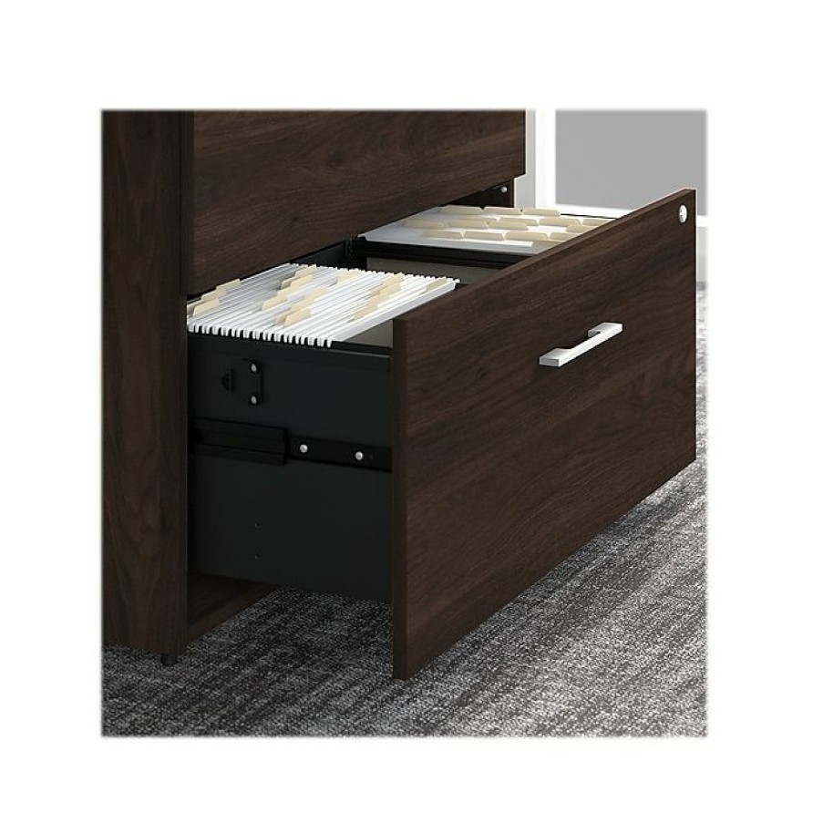 * Bush Business Furniture Office 500 2-Drawer Lateral File Cabinet, Letter/Legal, Black Walnut, 35.67 (Off136Bwsu)