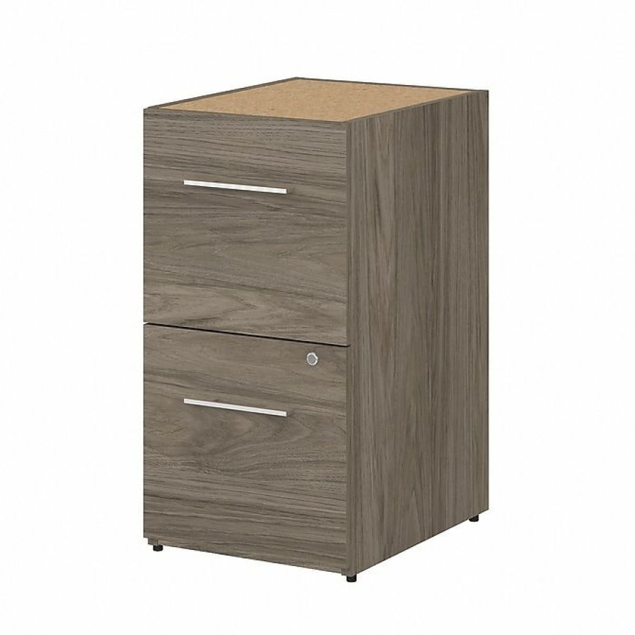 * Bush Business Furniture Office 500 16W 2 Drawer File Cabinet, Modern Hickory (Off216Mhsu)