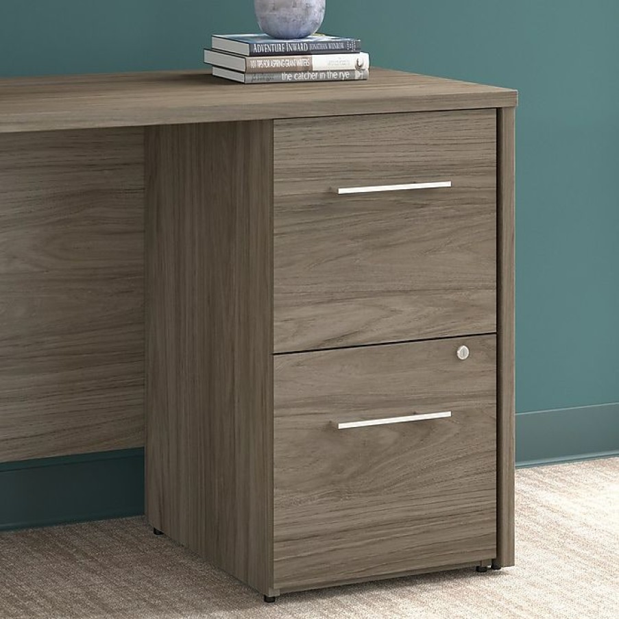 * Bush Business Furniture Office 500 16W 2 Drawer File Cabinet, Modern Hickory (Off216Mhsu)