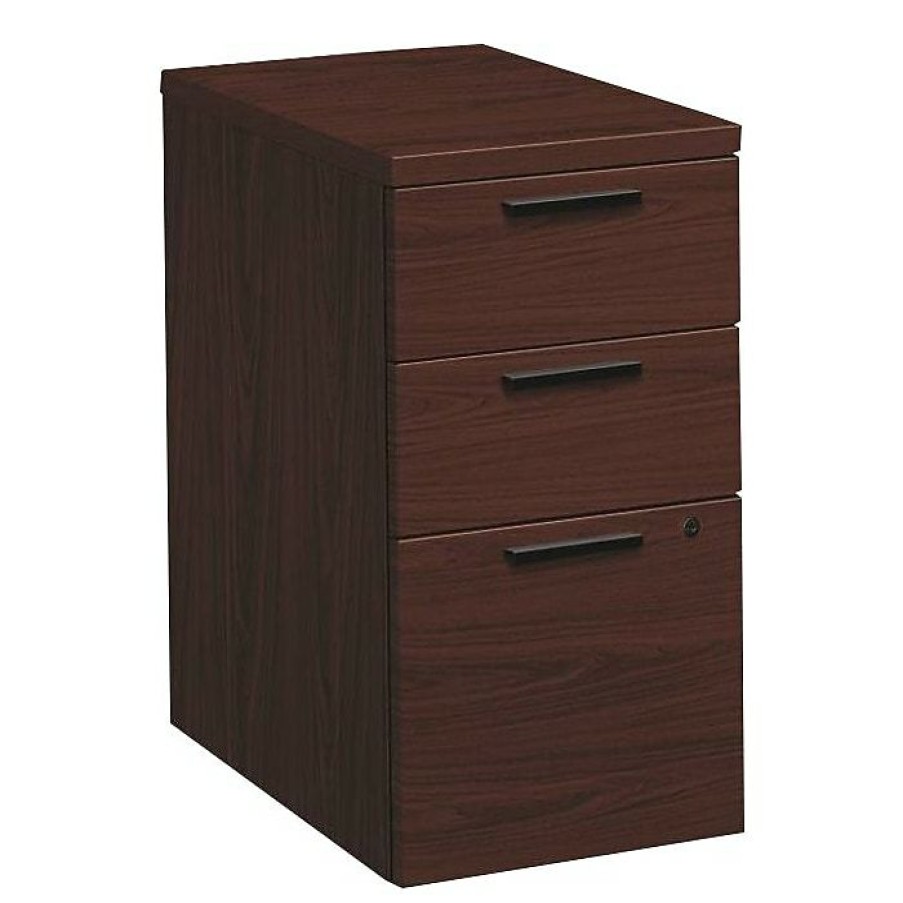 * Hon 10500 Series Mobile Pedestal, 2 Box/1 File Drawer, 15-3/4 W, Mahogany Finish (Hon105102Nn)