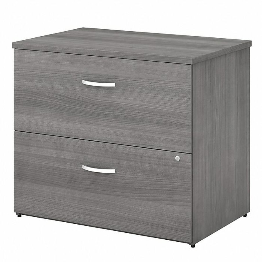 * Bush Business Furniture Studio C 2 Drawer Lateral File Cabinet, Platinum Gray (Scf136Pgsu)