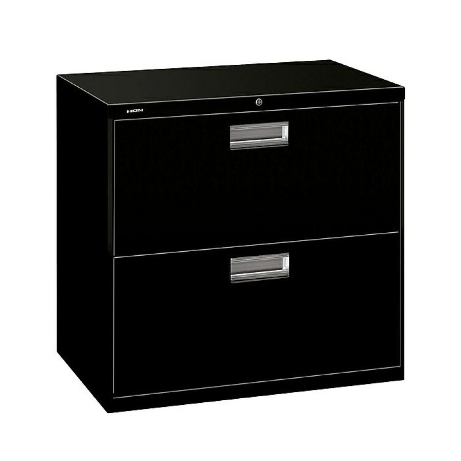 * Hon Brigade 600 Series 2-Drawer Lateral File Cabinet, Locking, Letter/Legal, Black, 30 W (H672.L.P)