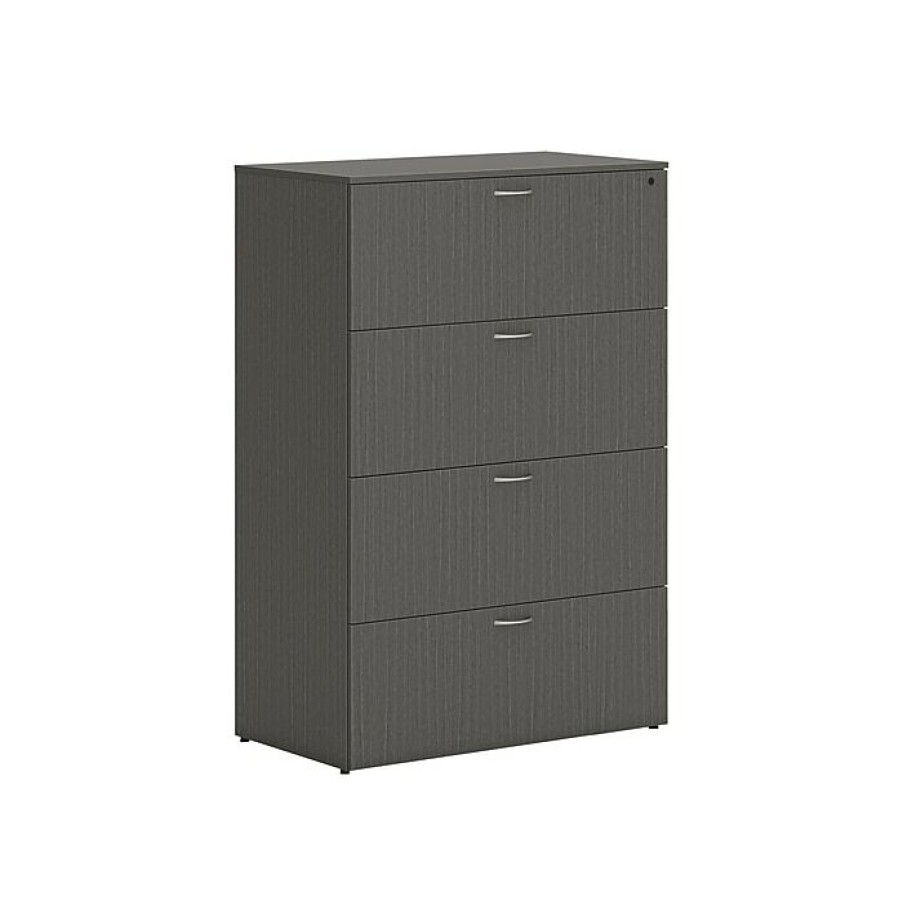 * Hon Mod 4-Drawer Lateral File Cabinet, Locking, Letter/Legal, Slate Teak, 36 (Hlpllf3620L4.Lsl1)